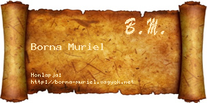 Borna Muriel névjegykártya